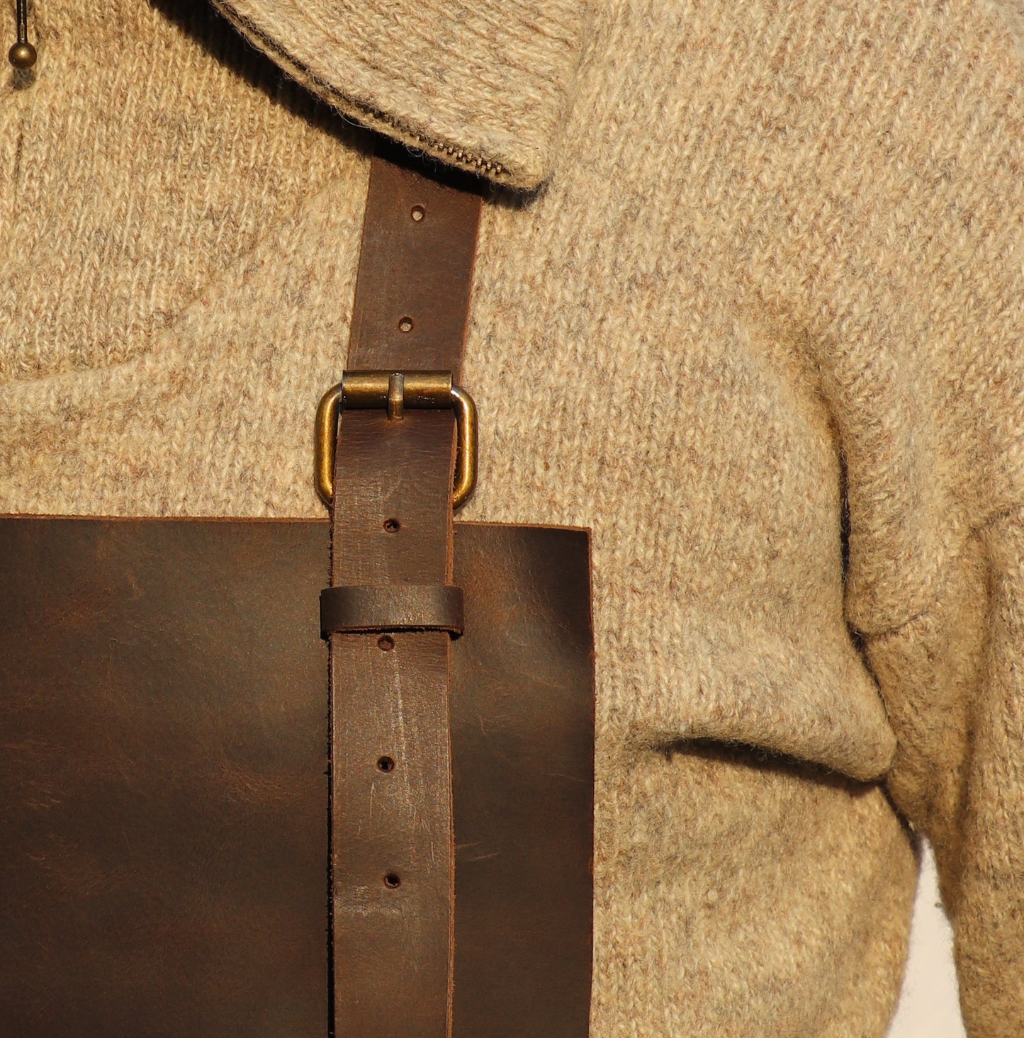 Handmade Leather Blacksmith Apron - Full Grain Professional Grade Leather - Vintage Dark Brown
